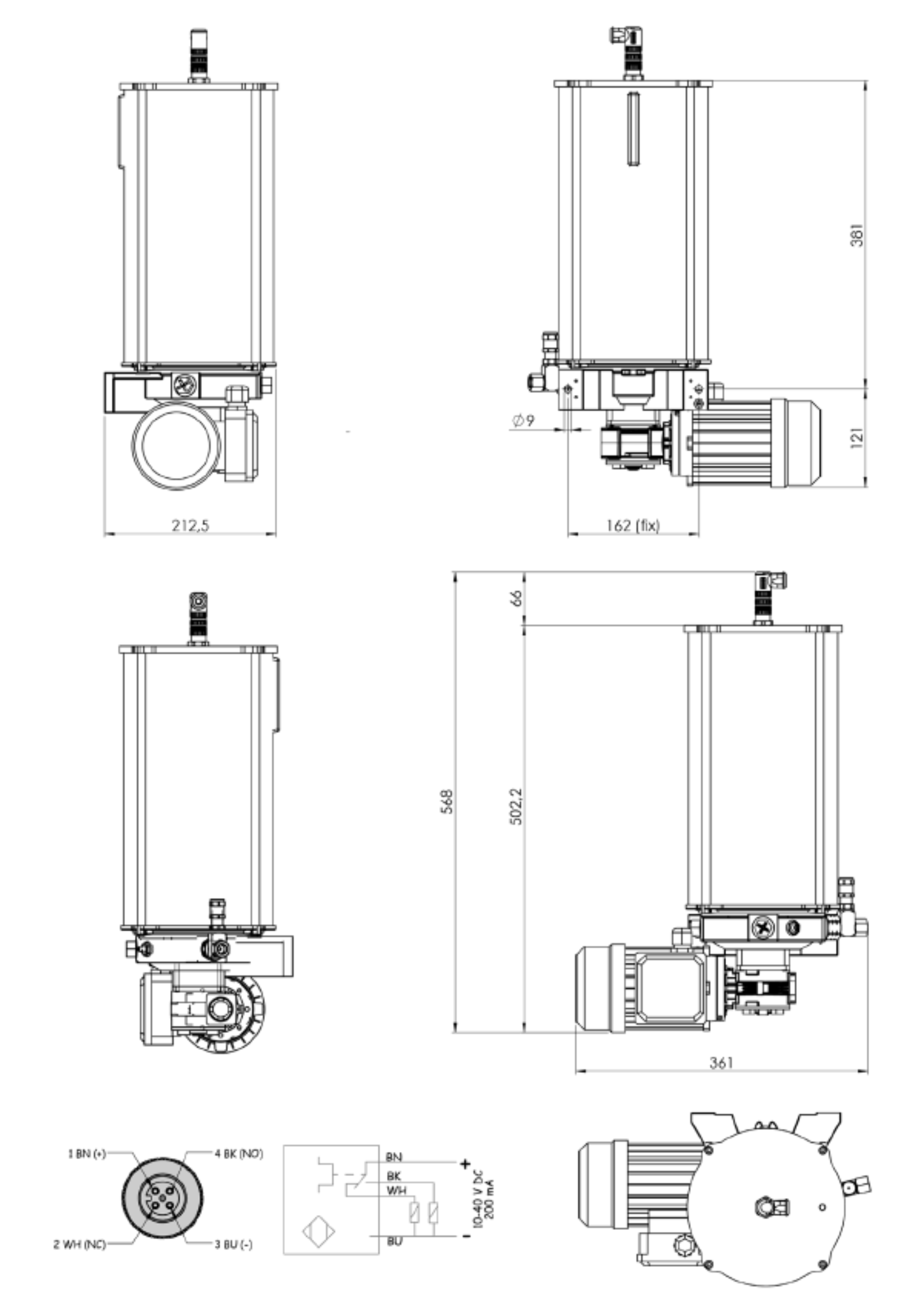 Dimensies PEG 580