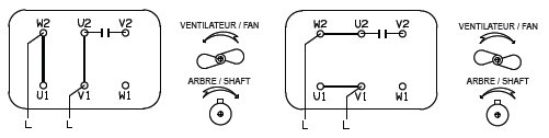 eenfase motor schets