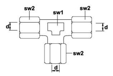 Equal tee connector
